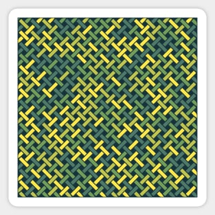 Weave Pattern (Green Yellow) Sticker